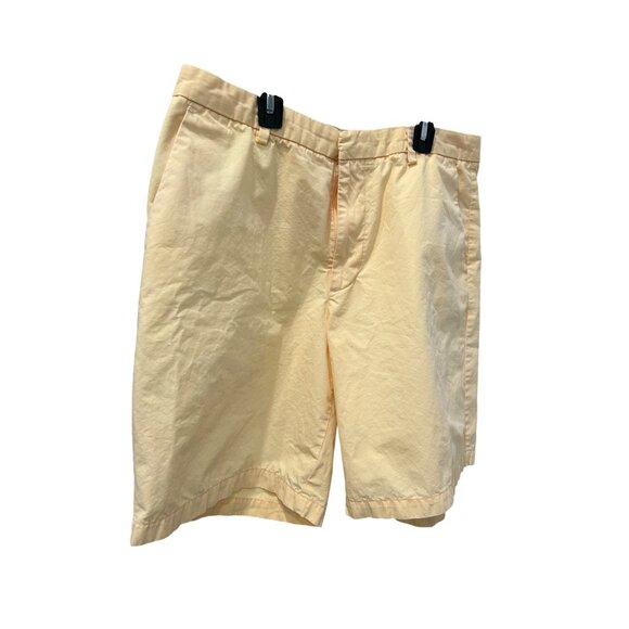 Dockers Mens Yellow Flat Front Relaxed Fit Shorts W36 Cotton - Picture 3 of 9